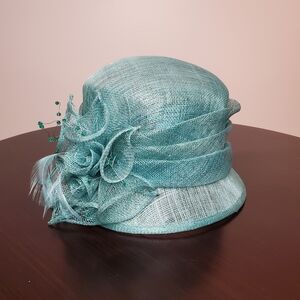 C.C Exclusives Elegant Teal Ladies Hat